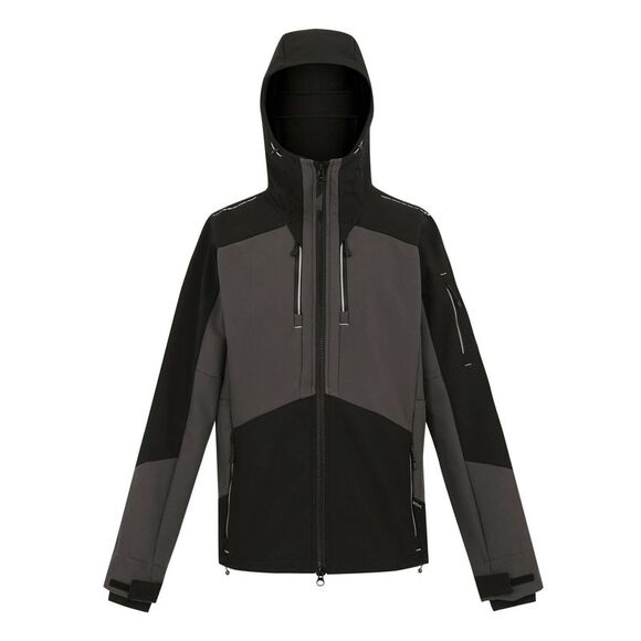 Regatta Professional Mens Stretch 3 Layer Soft Shell Jacket / Slate Grey/Black